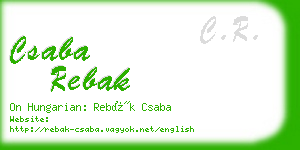 csaba rebak business card